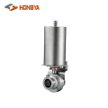 Stainless Steel Pneumatic Sanitary Clamp Butterfly Valves